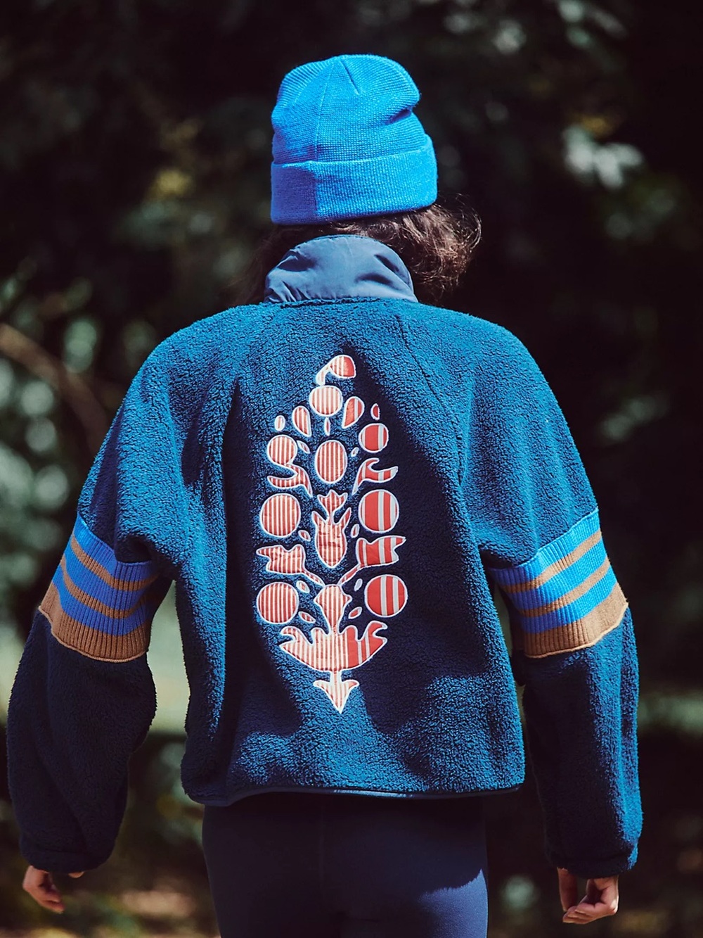 Free people Mountain High Sporty Logo Fleece Jacket